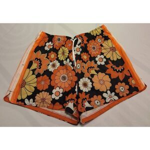 Mavrans mens large yellow orange Hawaiian swim trunks board shorts